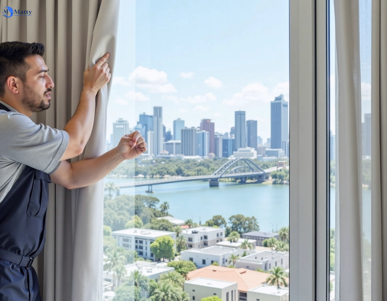 Professional curtain steam cleaning service denham-court-nsw QLD by Matty Curtain Cleaning